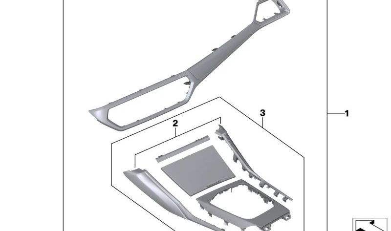 Knee supports in Alcántara OEM 51955A27343 for BMW G20, G20N, G21, G21N, G28, G28N, G80, G80N, G81, G81N, G22, G22N, G23, G23N, G26, G26E, G26F, G26N, G82, G82, G82N, G83, G83N, G42, G87. Original BMW.