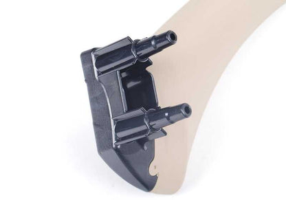 Soporte manilla izquierda beige OEM 51417230853 para BMW Serie 3 E90, E91, E90 LCI, E91 LCI. Original BMW.