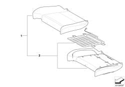 Módulo acolchado asiento confort OEM 52107292788 para BMW X5 E70 LCI (04/2009 - 06/2013). Original BMW.