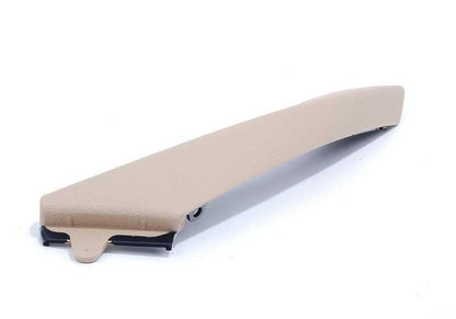 Tapa de empuñadura interior de puerta izquierda beige OEM 51419150339 para BMW Serie 3 E90, E91, E90 LCI, E91 LCI. Original BMW.