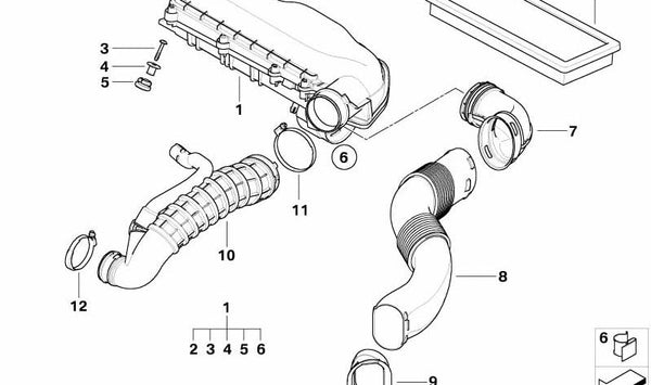 Silenciador de admisión OEM 13717576691 para MINI R55, R56, R57, R58, R59. Original MINI.