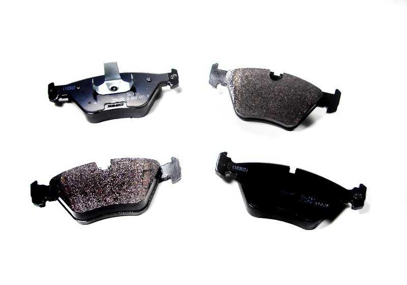Set di pastiglie dei freni senza amianto OEM 34112282416 per BMW E46 M3 (BL93, BR93). BMW originale.