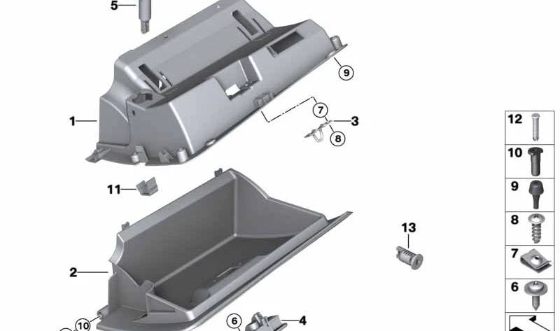 Tornillo de chapa OEM 07119903793 para BMW {E81, E82, E87, E87N, E88, E90, E90N, E91, E91N, E92, E92N, E93, E93N, E60, E60N, E61, E61N, E63, E63N, E64, E64N, E84, E70, E70N, F15, F85, E71, E72, F16, F86, E85, E86, E89} y MINI {R55, R55N, R56, R56N, R