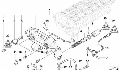 Junta metálica OEM 11361433817 para BMW E36, E46, E39, E60, E61, E38, E65, E66, E83, E53, Z3, E85. Original BMW.