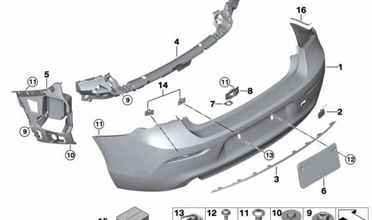 Printing rear t -trailer OEM 51127371751 for BMW F20, F21. Original BMW.