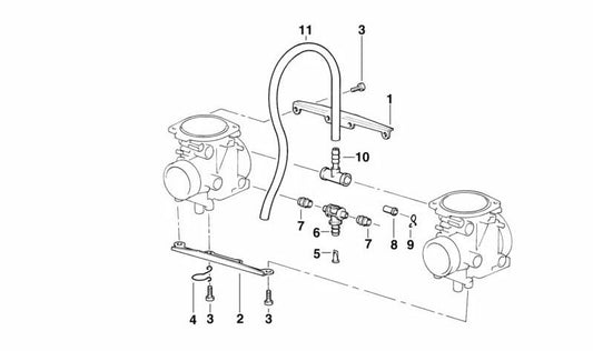 Colector de admisión OEM 13112343419 para motos BMW F 650, F 650 ST. Original BMW Motorrad.
