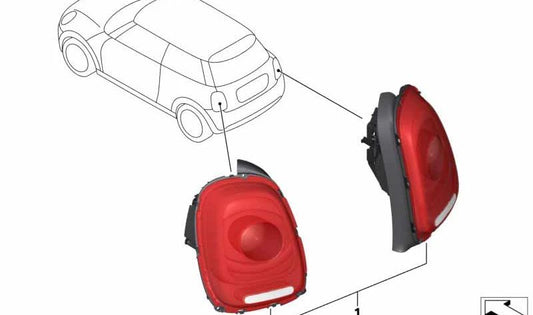Luz trasera izquierda OEM 63217297413 para MINI F56, F55, Cabrio F57... y más. Original MINI.