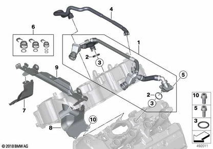 Cable de conexión para BMW Serie 5 F07, F10N, F11N, Serie 6 F06, F12, F13, Serie 7 F01N, F02N (OEM 11158647299). Original BMW