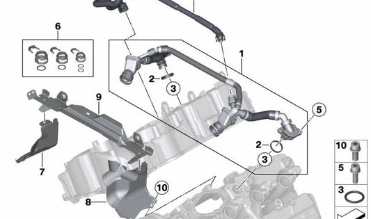 O-Board 11157847364 pour BMW F07, F10, F11, G30, F06, F12, F13, F01, F02, G11, G12, F15, F85, F16, F86. BMW d'origine.