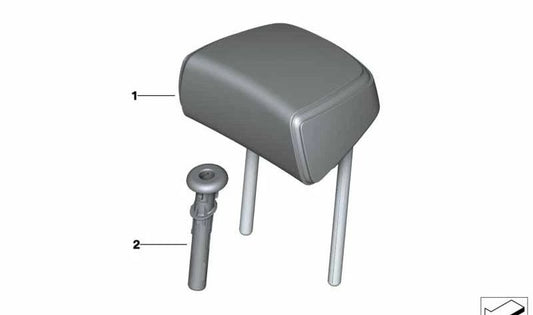 Soporte guía para reposacabezas OEM 52207152191 para BMW E90, E91, E84, F25, F26. Pieza original BMW.