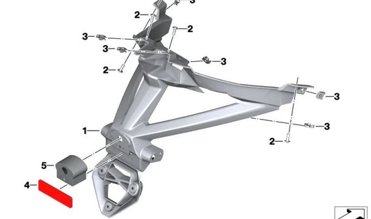 Soporte de matrícula OEM 46637724898 para motos BMW C 600 Sport, C 650 Sport. Original BMW Motorrad.