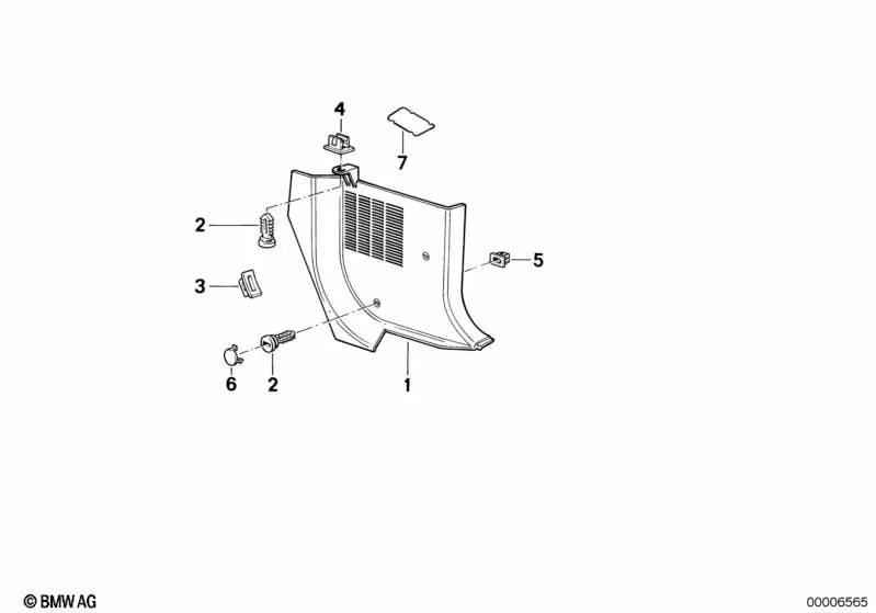 Druckknopf für BMW E36, E34, E32, E31 (OEM 51438124226). Original BMW