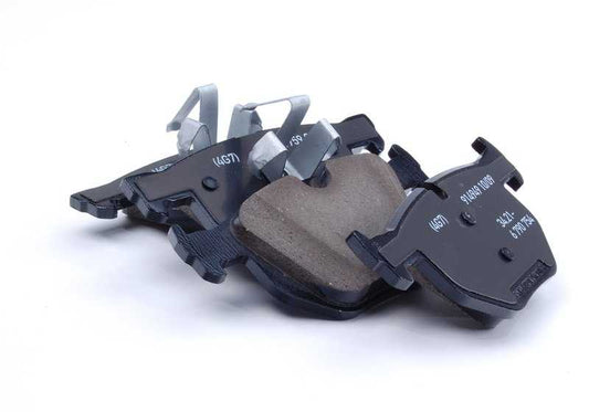 Kit de pastillas de freno traseras sin asbesto OEM 34216790762 para BMW E90, E90N, E92, E92N, E93, E93N y X1 E84. Original BMW.