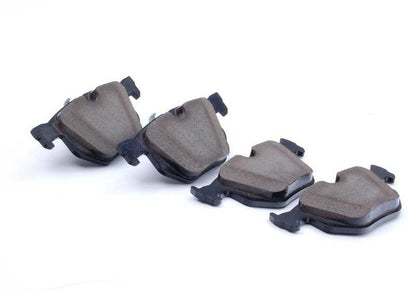 Kit de pastillas de freno traseras sin asbesto OEM 34216790762 para BMW E90, E90N, E92, E92N, E93, E93N y X1 E84. Original BMW.