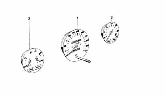 Tachometer for BMW E24 (OEM 62131368362). Original BMW