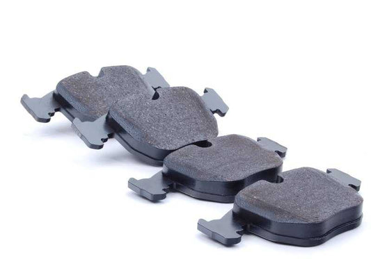 Brake pad set with brake pad sensor for BMW X5 E53 (OEM 34112180419). Original BMW