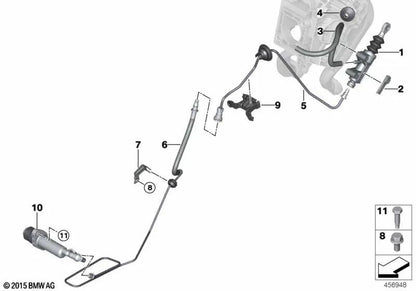 Cilindro Receptor del Embrague para BMW F40, F52, F44, F45, F46, F48, F39 (OEM 21526854659). Original BMW
