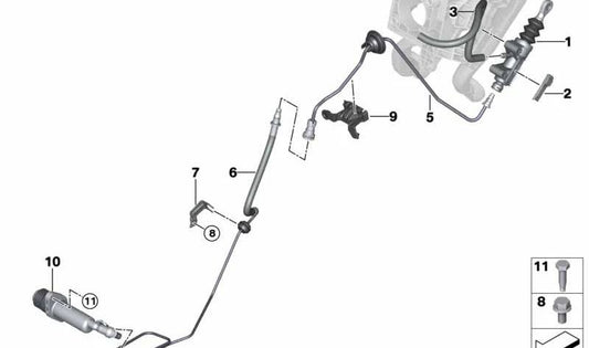 Tipe d'embrayage de transmission pour BMW F45, F46, X1 F48, X2 F39, Mini F54, F60 (OEM 21526854650). BMW d'origine