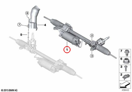 OEM 32105A3AD99 Electric Assisted Lenkbox für BMW G11, G12. Original BMW.