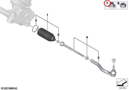 Dado combinato M12x1,5 OEM 32105A728C2 per MINI Cooper J01, Aceman J05... e altro ancora. MINI originale.