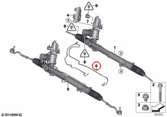 OEM Active Lenkrohr 32106782695 für BMW E70, E71, F15, F16. Original BMW.