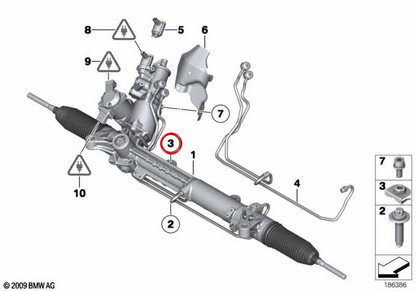 Écrou hexagonal OEM 32106788447 M14X1.5-10 pour BMW 1 E81, E82, E87, E88; Série 3 E90, E91, E92, E93 et ​​plus. Pièce BMW originale.