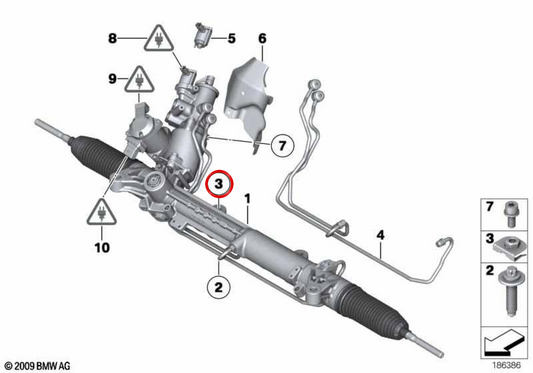 Tuerca hexagonal OEM 32106788447 M14x1,5-10 para BMW Serie 1 E81, E82, E87, E88; Serie 3 E90, E91, E92, E93 y más. Pieza original BMW.