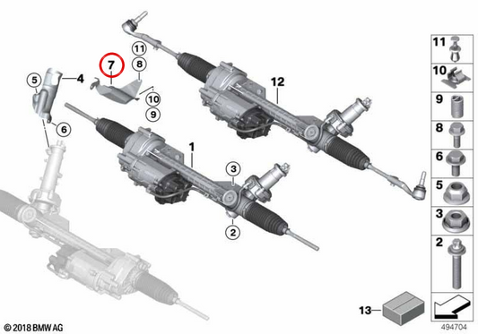 Protettore OEMRMAL 32106874786 per BMW F20, F21, F22, F23, F30, F31, F34, F32, F33, F36. BMW originale.
