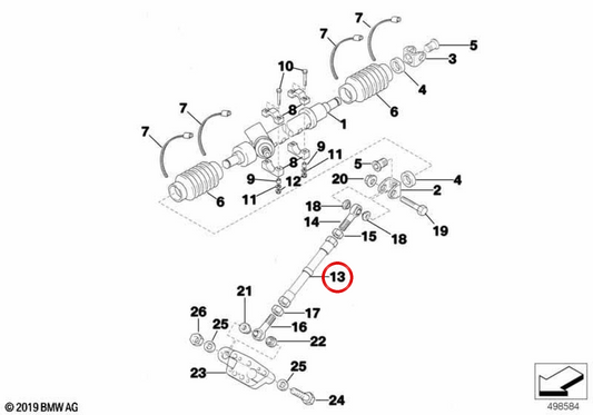 OEM address arm 3211224361 for BMW E30, E36. Original BMW.