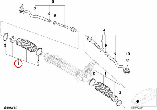 Reparatur Kit Fellle Direction OEM 32131096465 für BMW E46. Original BMW.