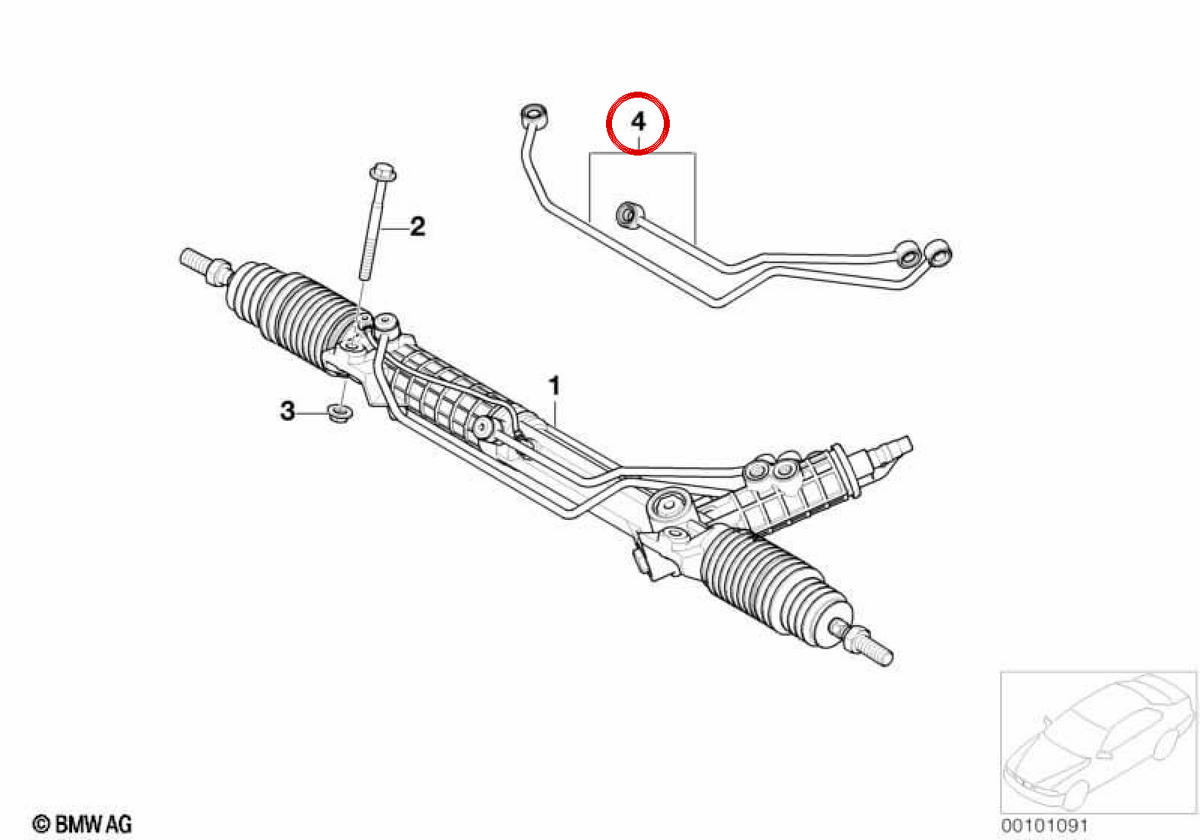 OEM management pipe 32136751028 for BMW E52. Original BMW.