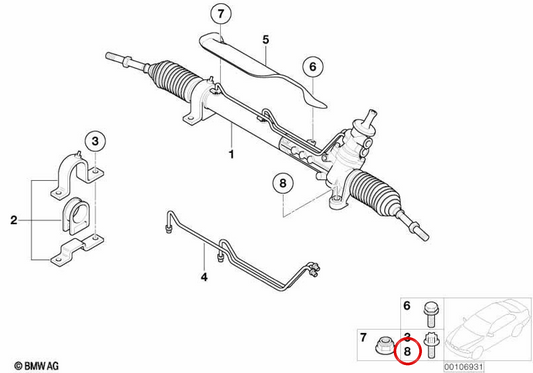 Vis Torx direction assistée hydraulique M10x45-10.9-ZNS OEM 32136759990 pour MINI R50, R53 Cooper, One, One D… et plus. Original MINI