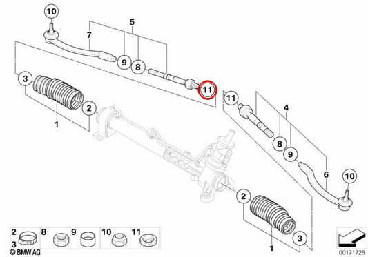 Frontadress -Stopp OEM 32136766147 für Mini R53 Cooper S JCW GP (RE91, RE92) Seit 2006. Original Mini.