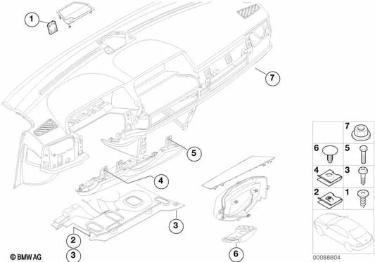 C-Clip Blechmutter for BMW 5 Series E60, E61, 6 Series E63, E64, 7 Series E65, E66, F01, F02, F04, i I01 (OEM 07149128047). Genuine BMW