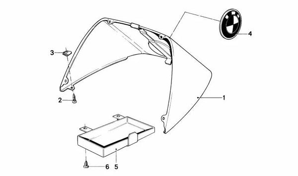 Parte trasera imprimada OEM 52531237104 para BMW Motorrad R248. Compatible solo con modelo R248. Parte original BMW.