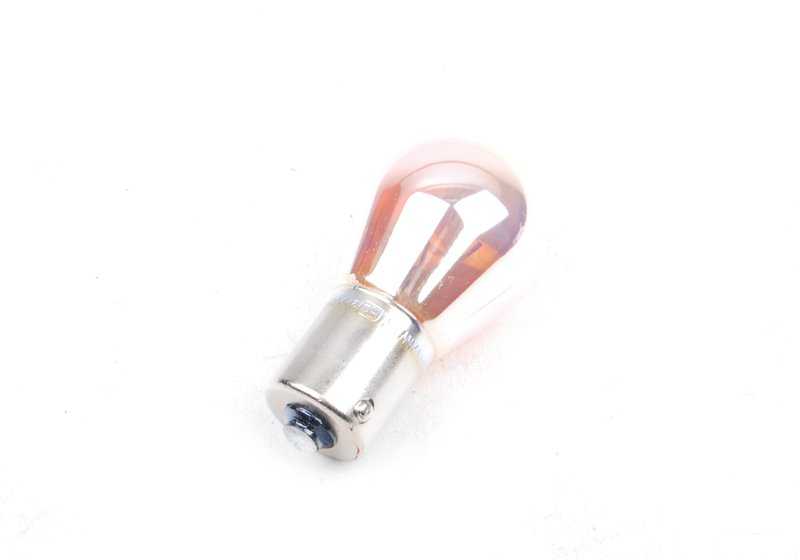 Bombilla intermitente plateada 12V 21W OEM 63217160897 para BMW {E81,E82,E87,E88,F45,F46,E46,E90,E91,E92,E93,E60,E61,E63,E64,E38,E65,E66,E83,F25,F26,E53,E85,E86} y MINI {R50,R53,R56,R52,R57,R55}. Original BMW y MINI.