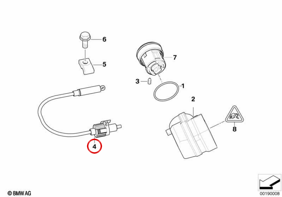 OEM Change Blocking Cable 32301094687 für BMW E46, E83, E52. Original BMW.