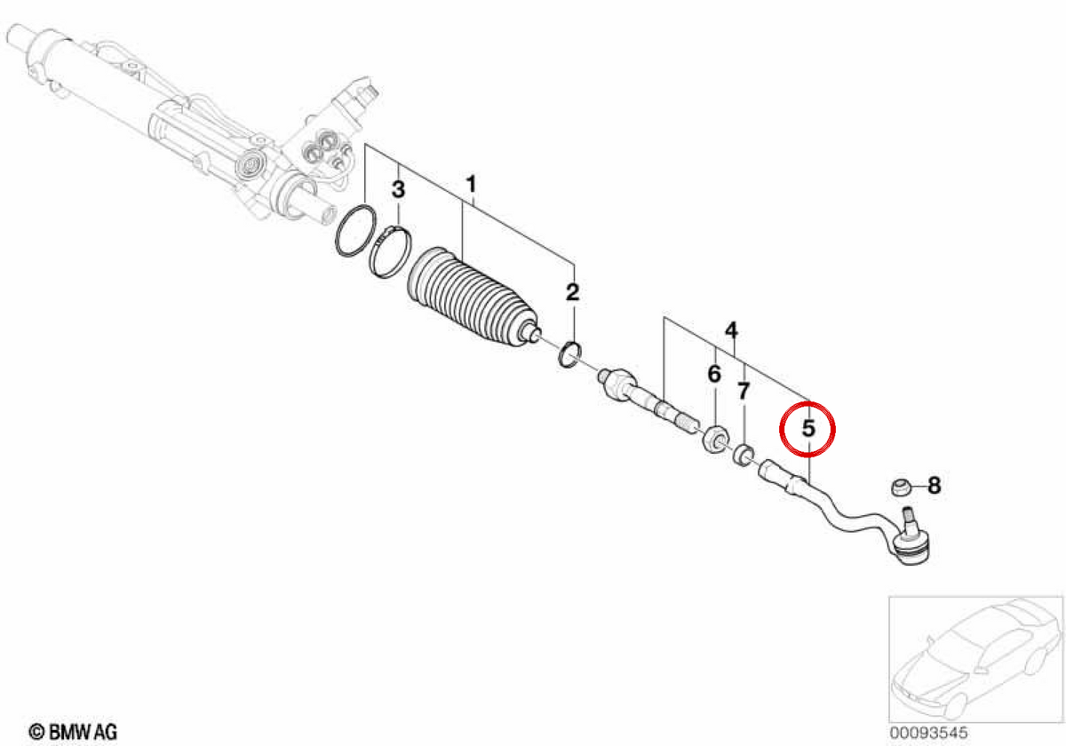 Suspension Rontula OEM 32303418202 für BMW E83. Original BMW.