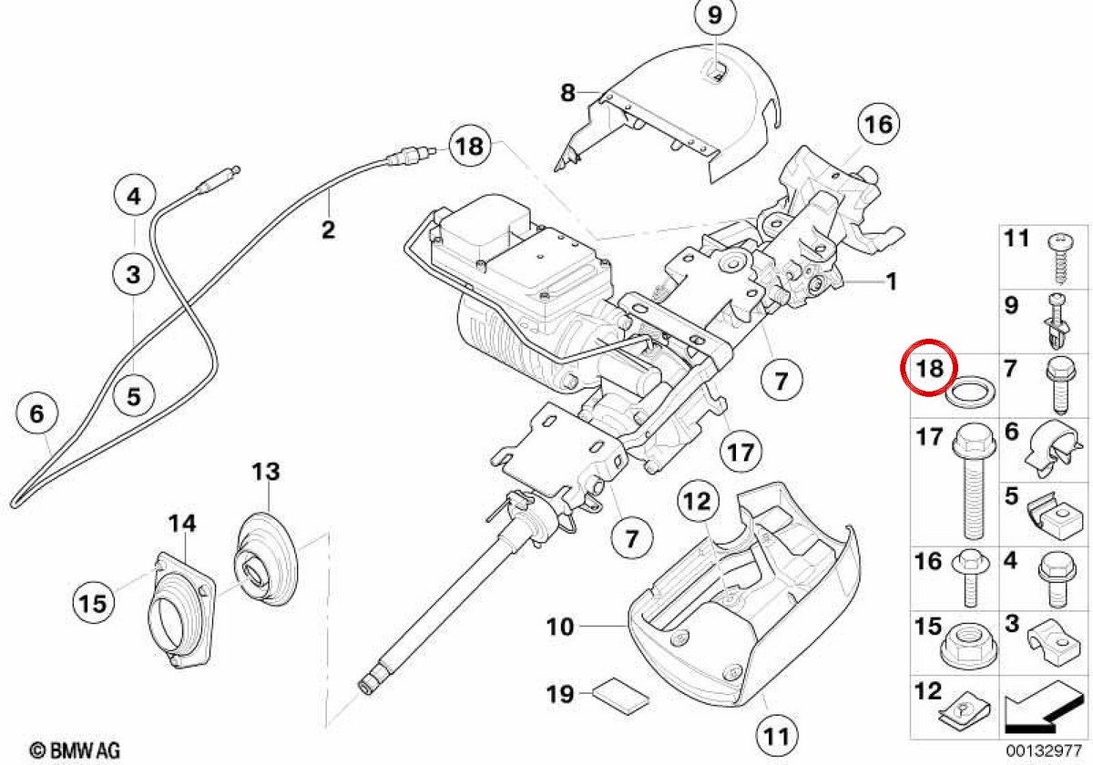 Rondella OEM 32304023995 per BMW E85 (Z4). BMW originale.