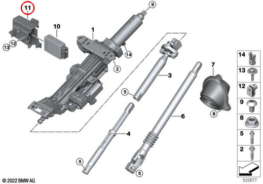 OEM -Steuereinheit 32305A01F00 für BMW G60, G61, G90, G70. Original BMW.