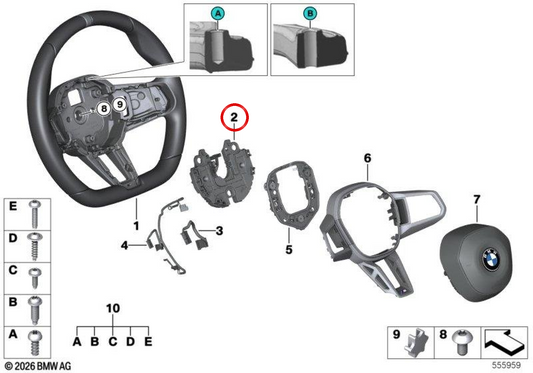 ELECTRONIC UNIT OF THE STAINTAINE 32305B54B36 for BMW G90 M5, G99 M5 Touring. Original BMW.