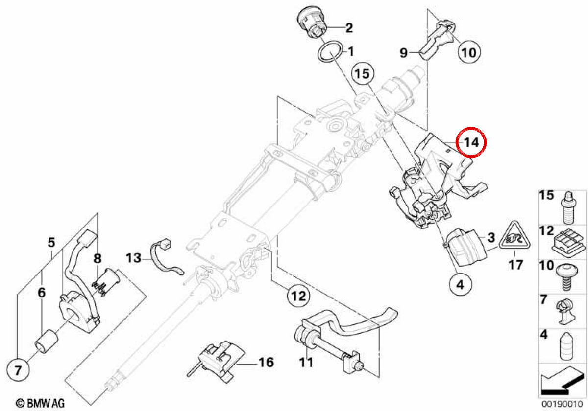OEM -Adresse Block 32306763448 für BMW E85, E86. Original BMW.