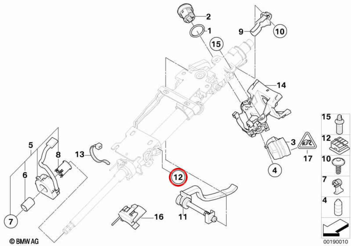 OEM cable fixing support 32306764481 for BMW E85, E86. Original BMW.