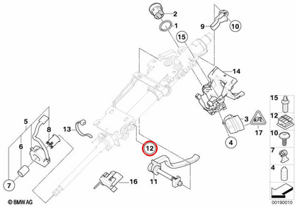 OEM cable fixing support 32306764481 for BMW E85, E86. Original BMW.