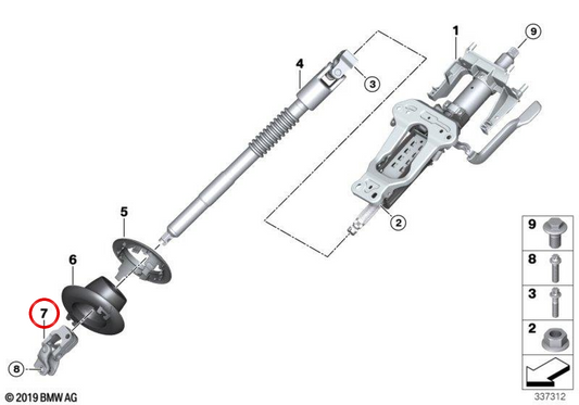 Junta dupla OEM 32306864587 para BMW i3 (I01). BMW genuíno.
