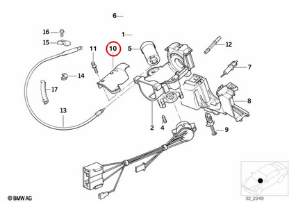 BMW E36 Clamp (OEM 32311093168). Original BMW