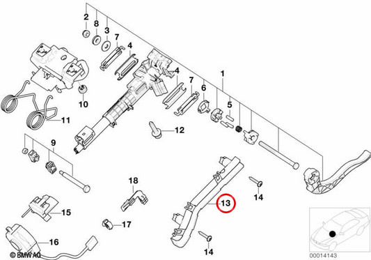 OEM -Kabelkanal 32311094293 für BMW E46, E83. Original BMW.