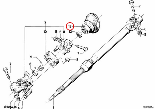 Adresse OEM souffle 32311116230 pour BMW E28, E24, E23. BMW d'origine.