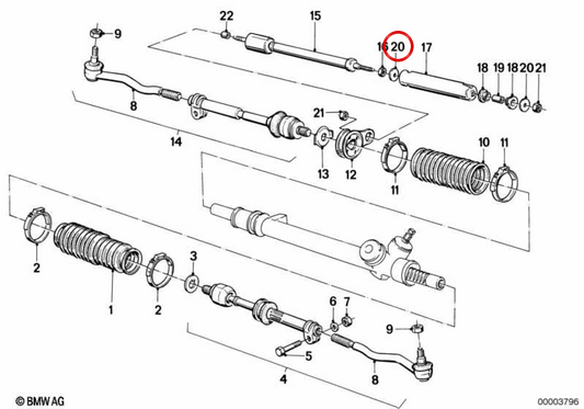 OEM -Waschmaschine 32312782173 für BMW E30, E36, E28, E24, E23. Original BMW.
