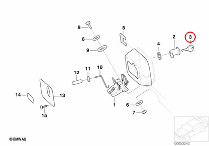 Llave en blanco OEM 32321109801 para BMW E21, E30, E36, E46, E12, E28, E34, E39, E24, E23, E32, E38, E53, Z3. Repuesto original BMW.